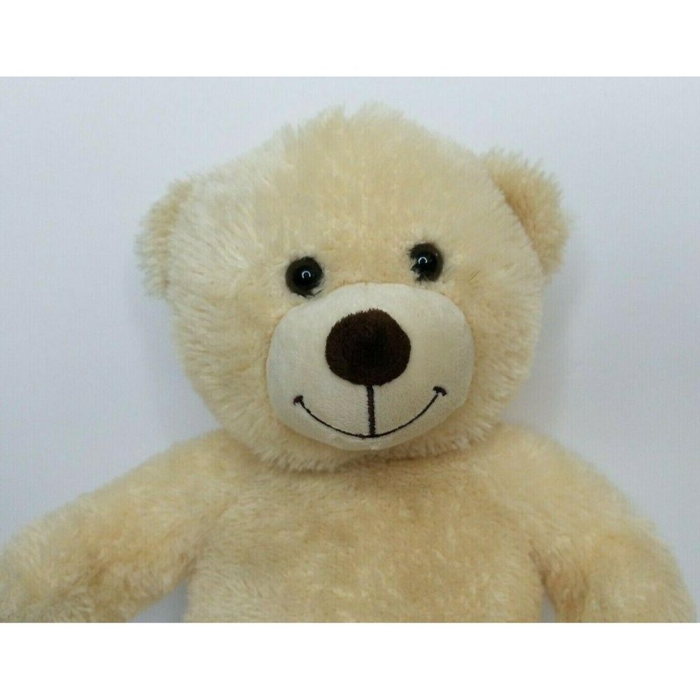 Build A Bear Teddy Bear Plush Cream Smiling 2010 15" Stuffed Animal Toy BAB Work